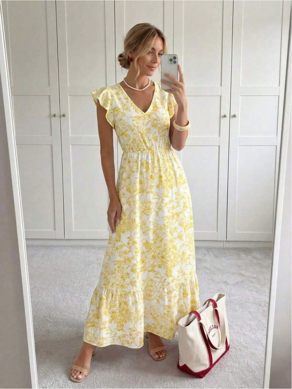 Vestido casual de verano con mangas cortas y rayas para mujer
