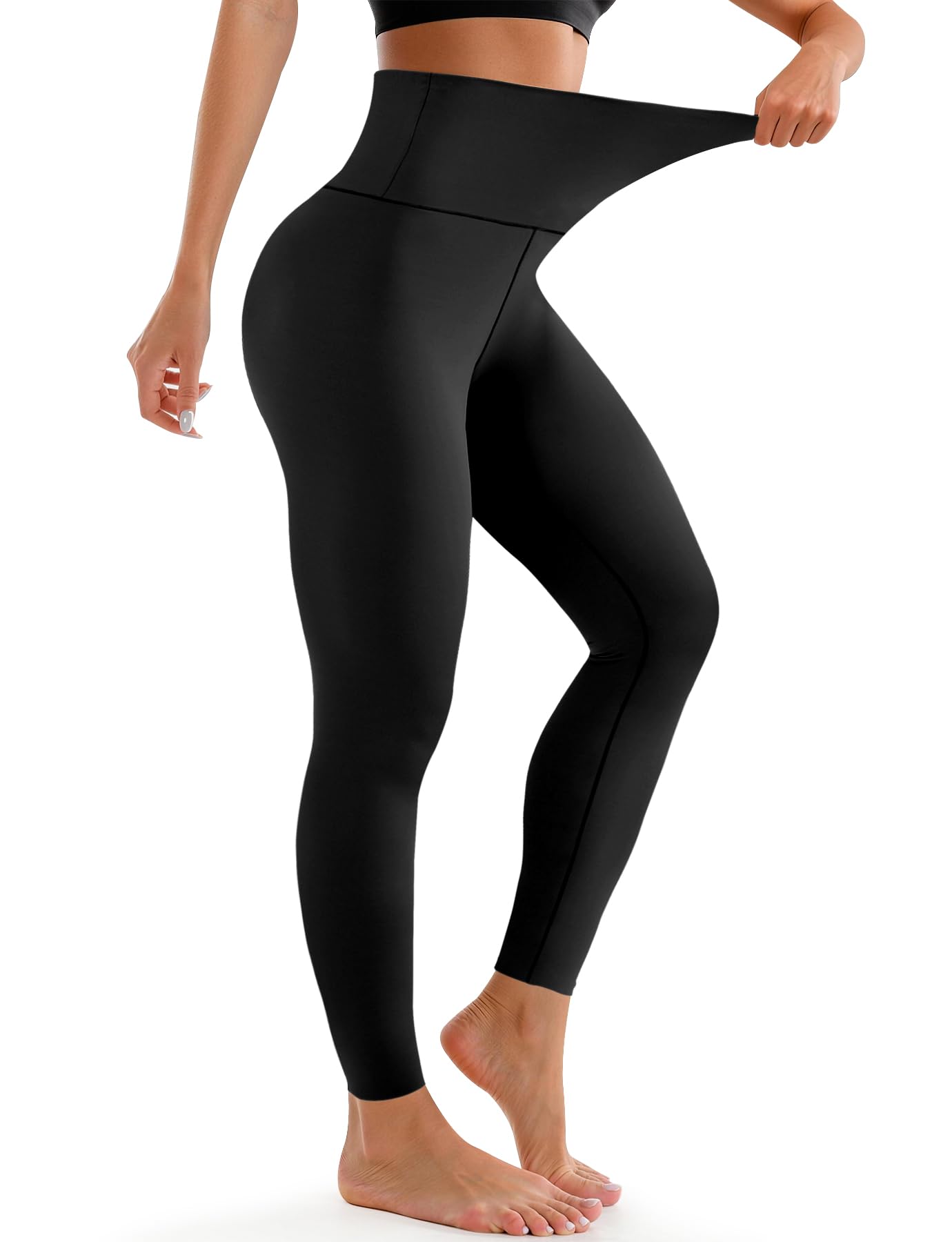 Amazon.com: Laite Hebe Leggings para mujer - Pantalones de yoga suaves y mantecosos de cintura alta y longitud completa para el trabajo